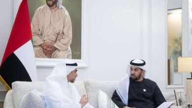 حمدان بن زايد يستقبل وفد دائرة التنمية الاقتصادية ويطلع على مبادرات تعزيز النمو المستدام في منطقة الظفرة 2 حمدان بن زايد يستقبل وفد دائرة التنمية الاقتصادية ويطلع على مبادرات تعزيز النمو المستدام في منطقة الظفرة