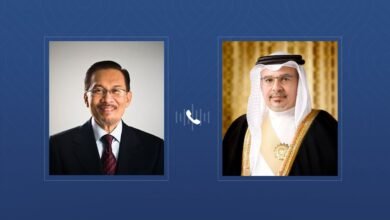 ولي العهد البحريني ورئيس وزراء ماليزيا يبحثان تطورات الأوضاع بالمنطقة 2 ولي العهد البحريني ورئيس وزراء ماليزيا يبحثان تطورات الأوضاع بالمنطقة