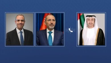 عبدالله بن زايد يجري اتصالين هاتفيين مع نائب رئيس الوزراء وزير الخارجية وشؤون المغتربين الأردني ووزير الخارجية المصري 2 عبدالله بن زايد يجري اتصالين هاتفيين مع نائب رئيس الوزراء وزير الخارجية وشؤون المغتربين الأردني ووزير الخارجية المصري