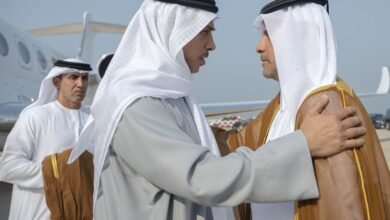 منصور بن زايد وعبد الله بن زايد يقدمان التعازي إلى أمير قطر في وفاة حمد بن خليفة آل ثاني 2 منصور بن زايد وعبد الله بن زايد يقدمان التعازي إلى أمير قطر في وفاة حمد بن خليفة آل ثاني