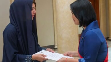 نيابة عن رئيس الدولة.. معالي ريم الهاشمي تحضر مراسم تنصيب رئيسة بيرو 3 نيابة عن رئيس الدولة.. معالي ريم الهاشمي تحضر مراسم تنصيب رئيسة بيرو