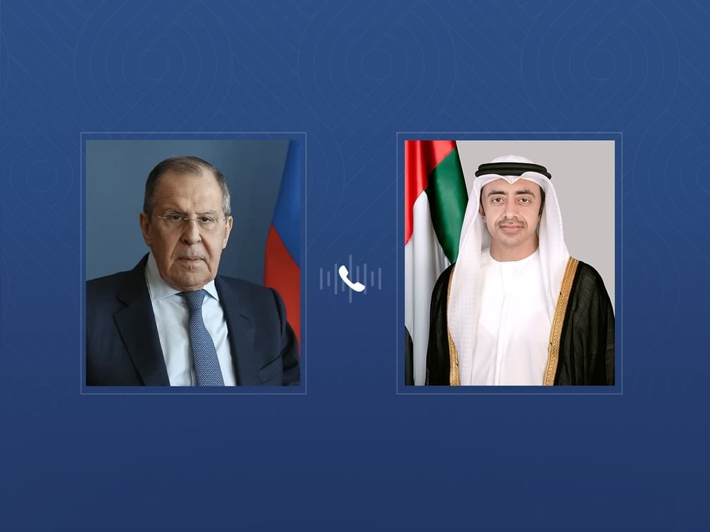 عبدالله بن زايد يتلقى اتصالاً هاتفياً من وزير الخارجية الروسي 1 عبدالله بن زايد يتلقى اتصالاً هاتفياً من وزير الخارجية الروسي