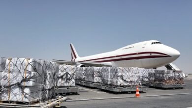 طائرة مساعدات بحمولة 100 طن تنطلق من مطار رأس الخيمة لدعم غزة ضمن عملية "الفارس الشهم 3" 4 طائرة مساعدات بحمولة 100 طن تنطلق من مطار رأس الخيمة لدعم غزة ضمن عملية "الفارس الشهم 3"