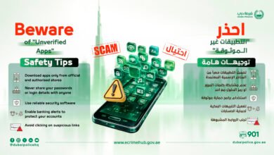شرطة دبي تحذر من تحميل "التطبيقات غير الموثوقة" 6 شرطة دبي