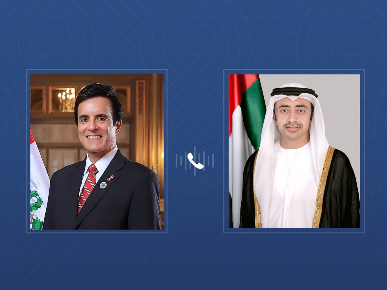 عبدالله بن زايد يهنئ هاتفياً وزير خارجية بيرو ويبحثان تعزيز علاقات التعاون بين البلدين 1 عبدالله بن زايد