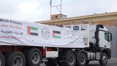 ضمن عملية "الفارس الشهم 3".. دخول 5 قوافل مساعدات إماراتية إلى قطاع غزة تحمل 663 طناً من المساعدات الإنسانية 5 الفارس الشهم 3