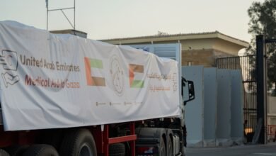 ضمن عملية "الفارس الشهم 3".. دخول 5 قوافل مساعدات إماراتية إلى قطاع غزة تحمل 800 طن من المساعدات الإنسانية 3 "الفارس الشهم 3"