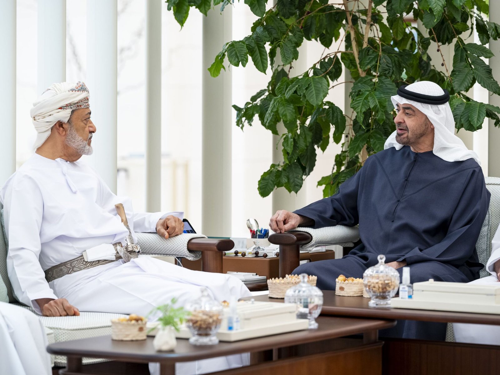 رئيس الدولة وسلطان عمان يبحثان العلاقات الأخوية بين البلدين والتطورات الإقليمية 1 رئيس الدولة