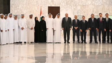 الرئيس اللبناني يستقبل ثاني الزيودي في قصر بعبدا