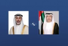عبدالله بن زايد يتلقى اتصالاً هاتفياً من وزير خارجية الكويت