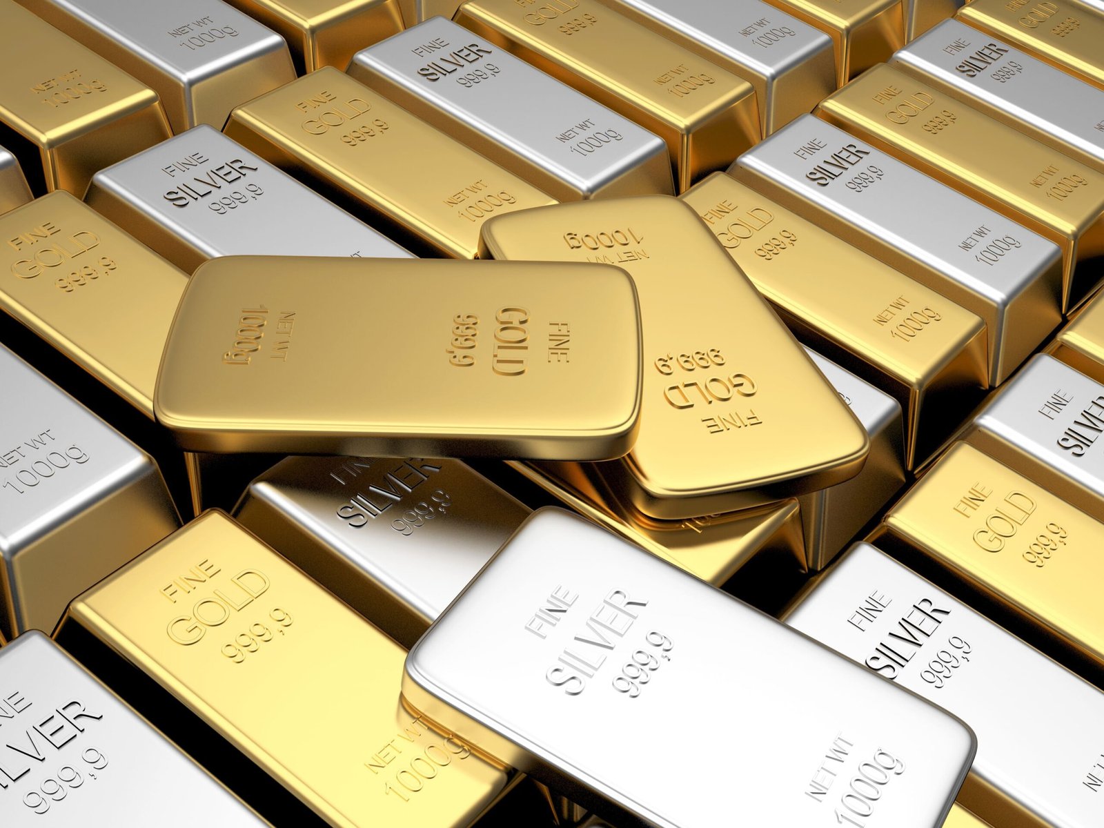 ارتفاع الذهب والمعادن النفيسة الأخرى مع تراجع الدولار 1 الذهب
