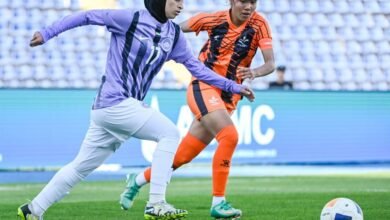 فريق بنات الإمارات يتعادل مع رويال ثيمبو في تمهيدي دوري أبطال آسيا لسيدات كرة القدم 2 الإمارات
