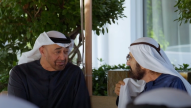 رئيس الدولة ومحمد بن راشد يبحثان شؤون الوطن خلال لقائهما في استراحة المرموم في دبي 3 رئيس الدولة