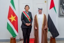 سفير الإمارات يقدم أوراق اعتماده إلى رئيسة جمهورية سورينام 9 سفير الإمارات يقدم أوراق اعتماده إلى رئيسة جمهورية سورينام