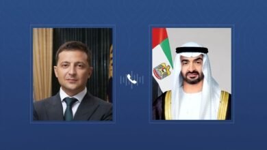 رئيس الدولة يبحث التطورات الإقليمية ومستجدات الأزمة الأوكرانية مع زيلينسكي 2 رئيس الدولة يبحث التطورات الإقليمية ومستجدات الأزمة الأوكرانية مع زيلينسكي