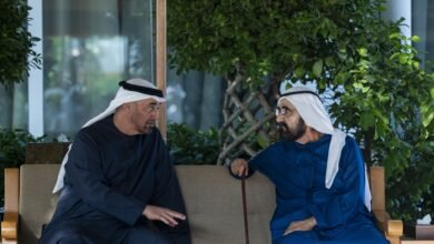 رئيس الدولة ومحمد بن راشد يبحثان شؤون الوطن خلال لقائهما في استراحة المرموم في دبي 3 رئيس الدولة ومحمد بن راشد يبحثان شؤون الوطن خلال لقائهما في استراحة المرموم في دبي