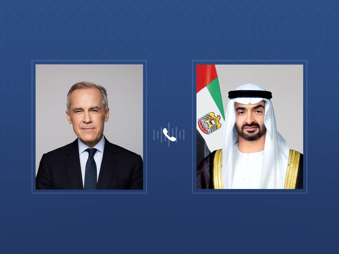 رئيس الدولة ورئيس وزراء كندا يبحثان خلال اتصال هاتفي تعزيز علاقات التعاون بين البلدين والتطورات الإقليمية 1 رئيس الدولة ورئيس وزراء كندا يبحثان خلال اتصال هاتفي تعزيز علاقات التعاون بين البلدين والتطورات الإقليمية