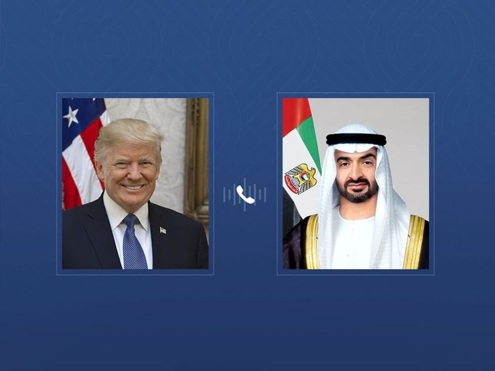 رئيس الدولة يتلقى اتصالاً هاتفياً من الرئيس الأميركي 1 رئيس الدولة يتلقى اتصالاً هاتفياً من الرئيس الأميركي