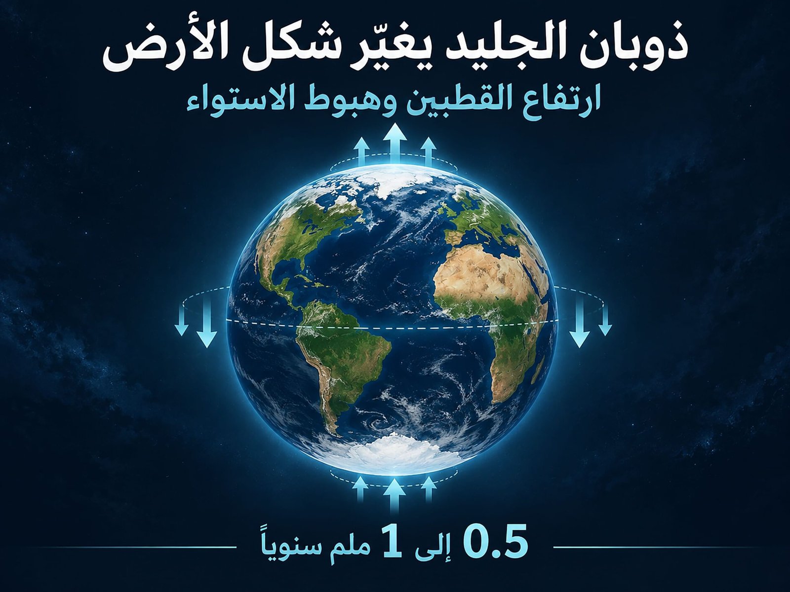 دراسة: ذوبان الجليد يغير شكل الأرض ويجعلها أكثر استدارة 1 دراسة