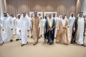 حاكم أم القيوين يحضر حفل استقبال أقامه سلطان بن سعيد المنصوري بمناسبة زفاف نجله 3 حاكم أم القيوين يحضر حفل استقبال أقامه سلطان بن سعيد المنصوري بمناسبة زفاف نجله