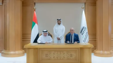 سلطان بن أحمد القاسمي يشهد توقيع مذكرة تفاهم بين جامعة الشارقة ومستشفى الجامعة 1 سلطان بن أحمد القاسمي