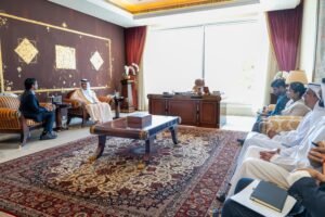 سعود بن صقر يستقبل قنصل عام الهند في دبي والإمارات الشمالية 2 سعود بن صقر يستقبل قنصل عام الهند في دبي والإمارات الشمالية