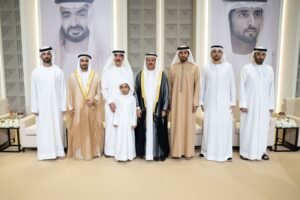 حاكم أم القيوين يحضر حفل استقبال أقامه سلطان بن سعيد المنصوري بمناسبة زفاف نجله 2 حاكم أم القيوين يحضر حفل استقبال أقامه سلطان بن سعيد المنصوري بمناسبة زفاف نجله