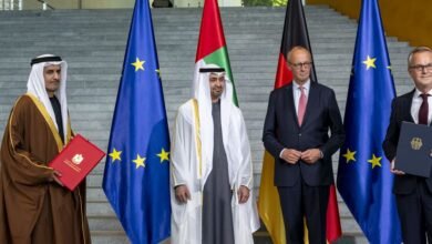 رئيس الدولة والمستشار الألماني يشهدان إطلاق الحوار الإستراتيجي وإعلان نوايا بشأن إنشاء مجلس استثمار إماراتي ـ ألماني وعددا من الاتفاقات