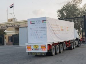 ضمن عملية "الفارس الشهم 3".. دخول 3 قوافل مساعدات إماراتية إلى قطاع غزة تحمل 458 طنا من المساعدات الإنسانية 3 ضمن عملية "الفارس الشهم 3".. دخول 3 قوافل مساعدات إماراتية إلى قطاع غزة تحمل 458 طنا من المساعدات الإنسانية