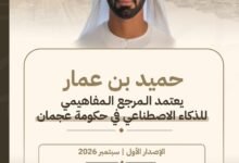 حميد بن عمار يعتمد المرجع المفاهيمي للذكاء الاصطناعي في حكومة عجمان 23 حميد بن عمار