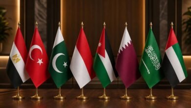 بيان مشترك لوزراء خارجية دولة الإمارات والسعودية وقطر والأردن وإندونيسيا وباكستان وتركيا ومصر 3 بيان مشترك