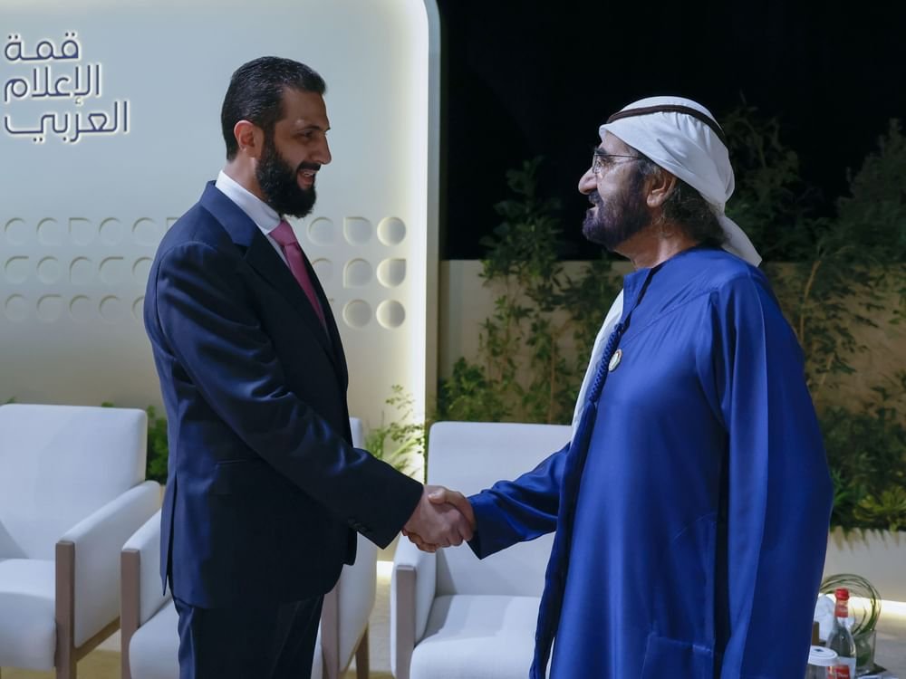 محمد بن راشد يستقبل الرئيس السوري بحضور مكتوم وأحمد بن محمد ويبحثان تعزيز العلاقات والتعاون المشترك 1 محمد بن راشد يستقبل الرئيس السوري بحضور مكتوم وأحمد بن محمد ويبحثان تعزيز العلاقات والتعاون المشترك