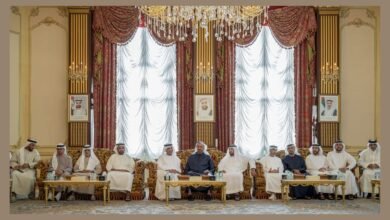 رئيس الدولة وحاكم رأس الخيمة يعزيان في وفاة حرم محمد بن بطي آل حامد