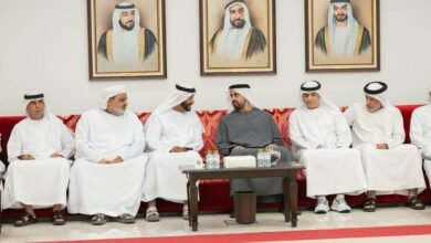 ذياب بن محمد بن زايد يقدِّم واجب العزاء في شهيد الوطن والواجب عبدالله شامس المنهالي