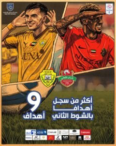 إحصائية مميزة للوصل وشباب الأهلي في دوري أدنوك 2 إحصائية مميزة للوصل وشباب الأهلي في دوري أدنوك
