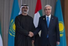 ولي عهد أبوظبي يلتقي رئيس كازاخستان على هامش أعمال قمة "بريكس" بنيودلهي 7 ولي عهد أبوظبي يلتقي رئيس كازاخستان على هامش أعمال قمة "بريكس" بنيودلهي