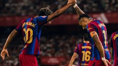 برشلونة يقلب الطاولة على إشبيلية بهاتريك رافينيا 4 برشلونة يقلب الطاولة على إشبيلية بهاتريك رافينيا