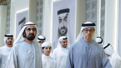 محمد بن راشد ومنصور بن زايد وحمدان بن محمد يحضرون أفراح المنصوري والغرير 2 محمد بن راشد
