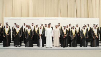 ولي عهد رأس الخيمة يحضر العرس الجماعي الثامن عشر