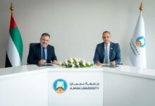 جامعتا عجمان وأريزونا تتفقان على إطلاق "مسرع القيادة في الذكاء الاصطناعي التوليدي" 24 جامعتا عجمان وأريزونا تتفقان على إطلاق "مسرع القيادة في الذكاء الاصطناعي التوليدي"