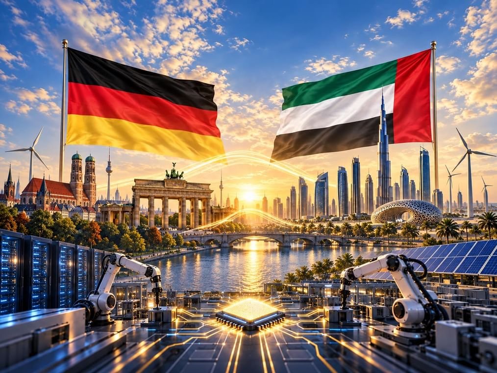الإمارات تعلن نيتها استثمار 40 مليار يورو في ألمانيا لتعزيز الشراكة الاقتصادية طويلة الأمد بين البلدين 1 الإمارات تعلن نيتها استثمار 40 مليار يورو في ألمانيا لتعزيز الشراكة الاقتصادية طويلة الأمد بين البلدين
