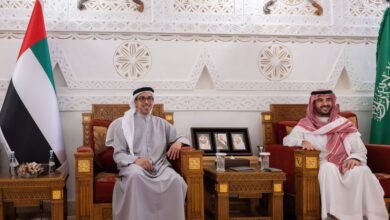 خلال زيارة أخوية.. منصور بن زايد وخالد بن سلمان يبحثان في الرياض العلاقات الأخوية 2 خلال زيارة أخوية.. منصور بن زايد وخالد بن سلمان يبحثان في الرياض العلاقات الأخوية