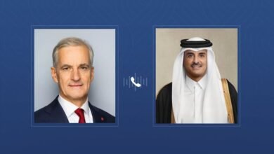 أمير قطر ورئيس وزراء النرويج يبحثان التطورات في المنطقة