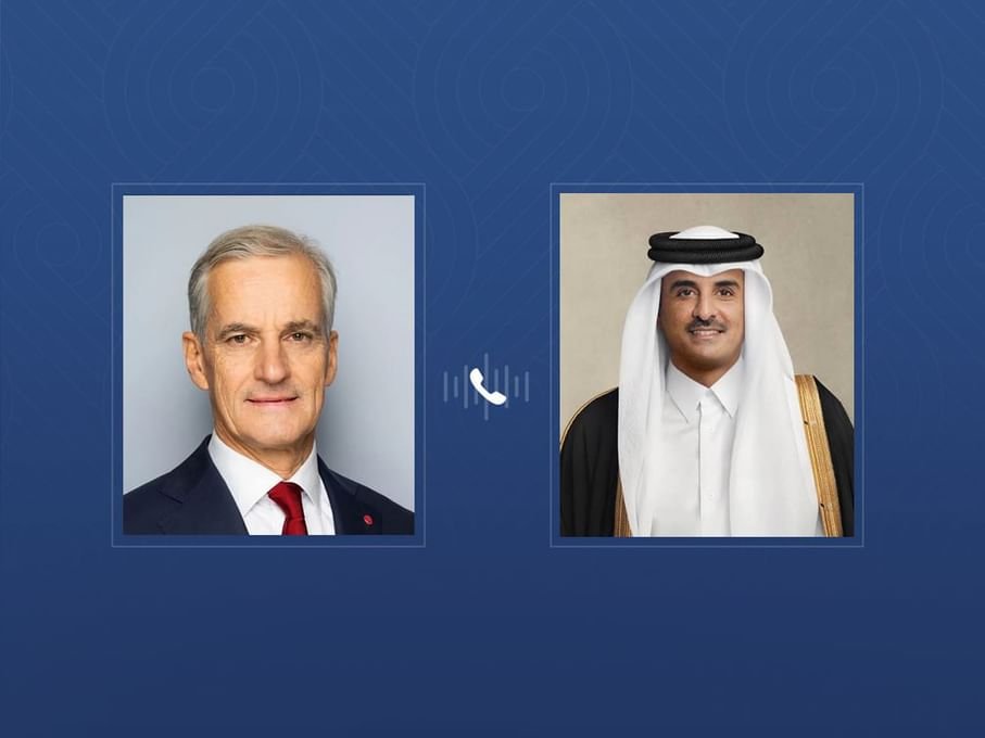 أمير قطر ورئيس وزراء النرويج يبحثان التطورات في المنطقة 1 أمير قطر ورئيس وزراء النرويج يبحثان التطورات في المنطقة