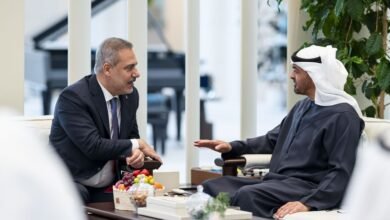 رئيس الدولة يستقبل وزير الخارجية التركي 2 رئيس الدولة يستقبل وزير الخارجية التركي