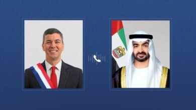 شكر سموه لاستجابة الإمارات الإغاثية العاجلة.. رئيس الدولة يتلقى اتصالاً هاتفياً من رئيس الباراغواي