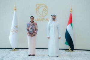 رئيس جهاز الإمارات للمحاسبة يستقبل مسؤولين دوليين على هامش "مؤتمر منع الجريمة والعدالة الجنائية"