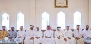 عمار بن حميد يقدم واجب العزاء في وفاة مريم راشد الشامسي
