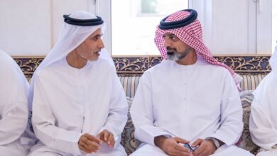 عمار بن حميد يقدم واجب العزاء في وفاة مريم راشد الشامسي 1 عمار بن حميد