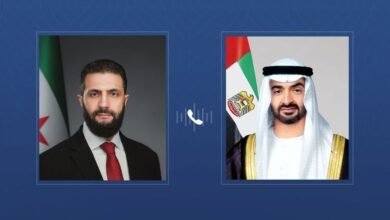 رئيس الدولة والرئيس السوري يبحثان خلال اتصال هاتفي علاقات البلدين والتطورات الإقليمية 2 رئيس الدولة والرئيس السوري يبحثان خلال اتصال هاتفي علاقات البلدين والتطورات الإقليمية